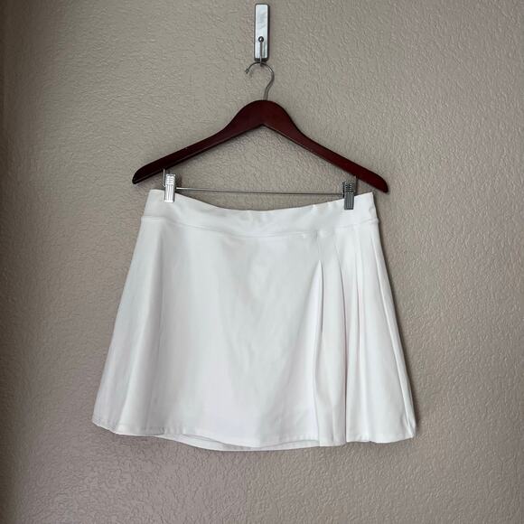 Boston Proper Tennis Skirt Skort White Pleated Built In Shorts Large - Picture 2 of 7